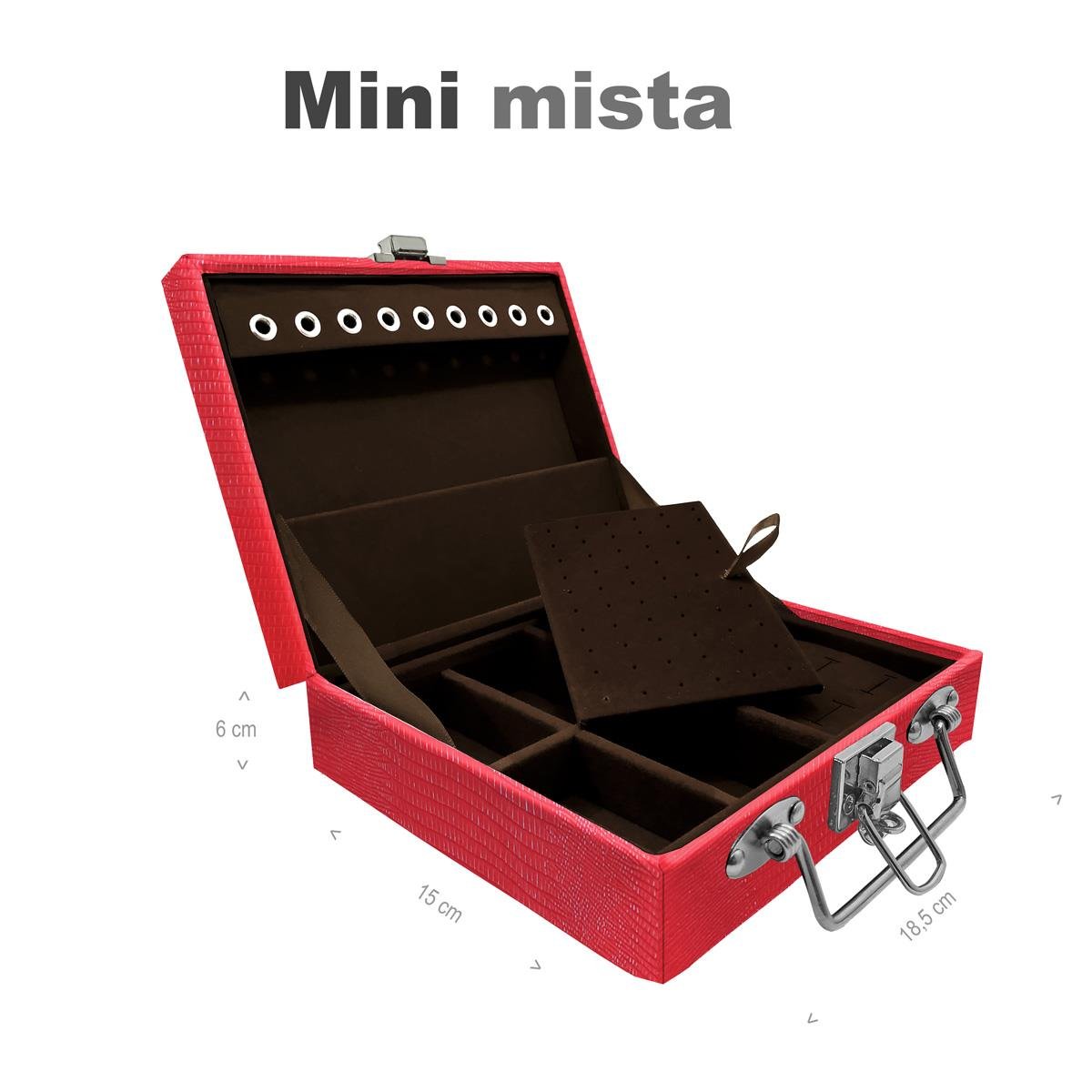 Maleta Mini Mista Jacaré Vermelho