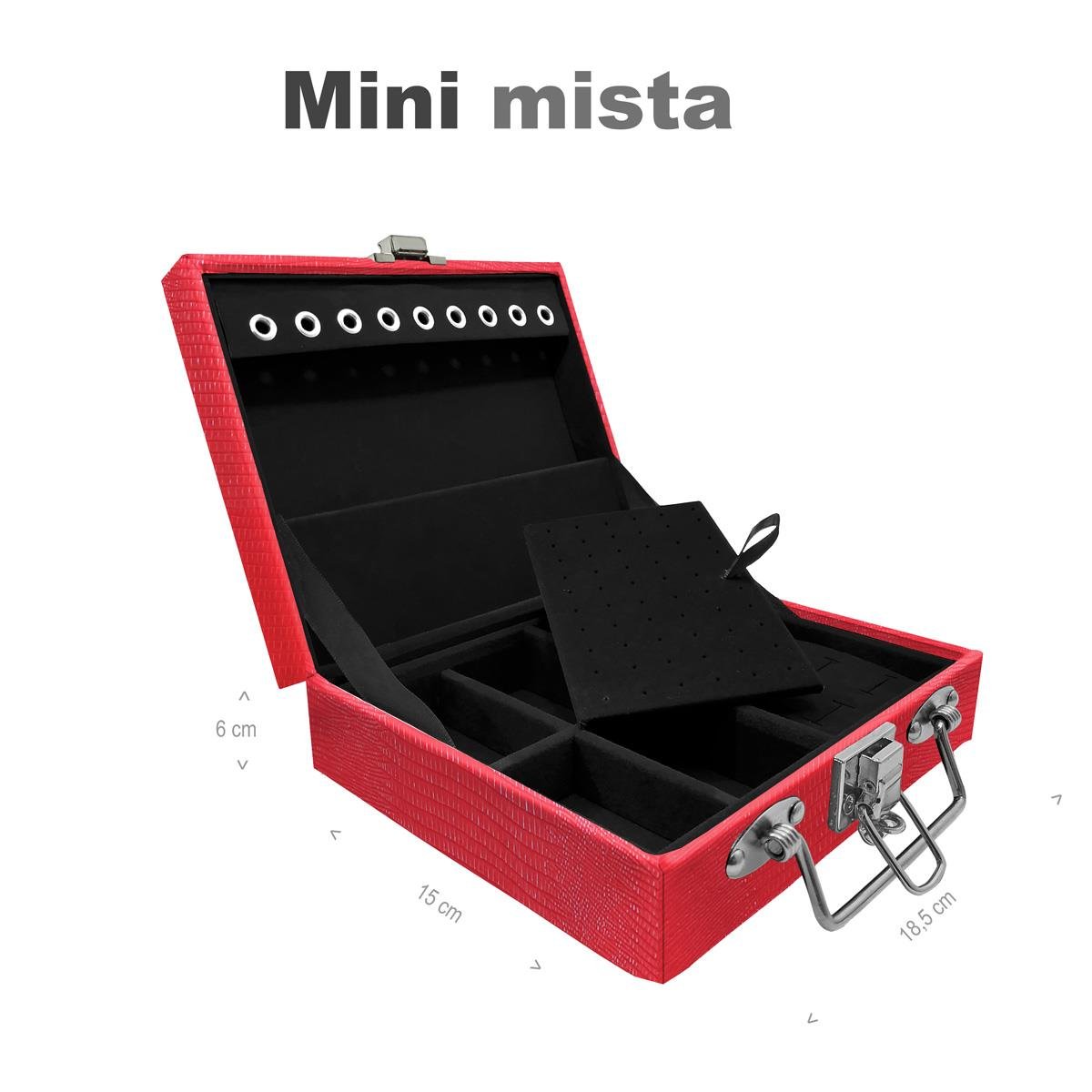 Maleta Mini Mista Jacaré Vermelho