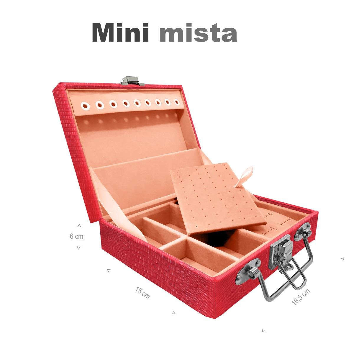 Maleta Mini Mista Jacaré Vermelho