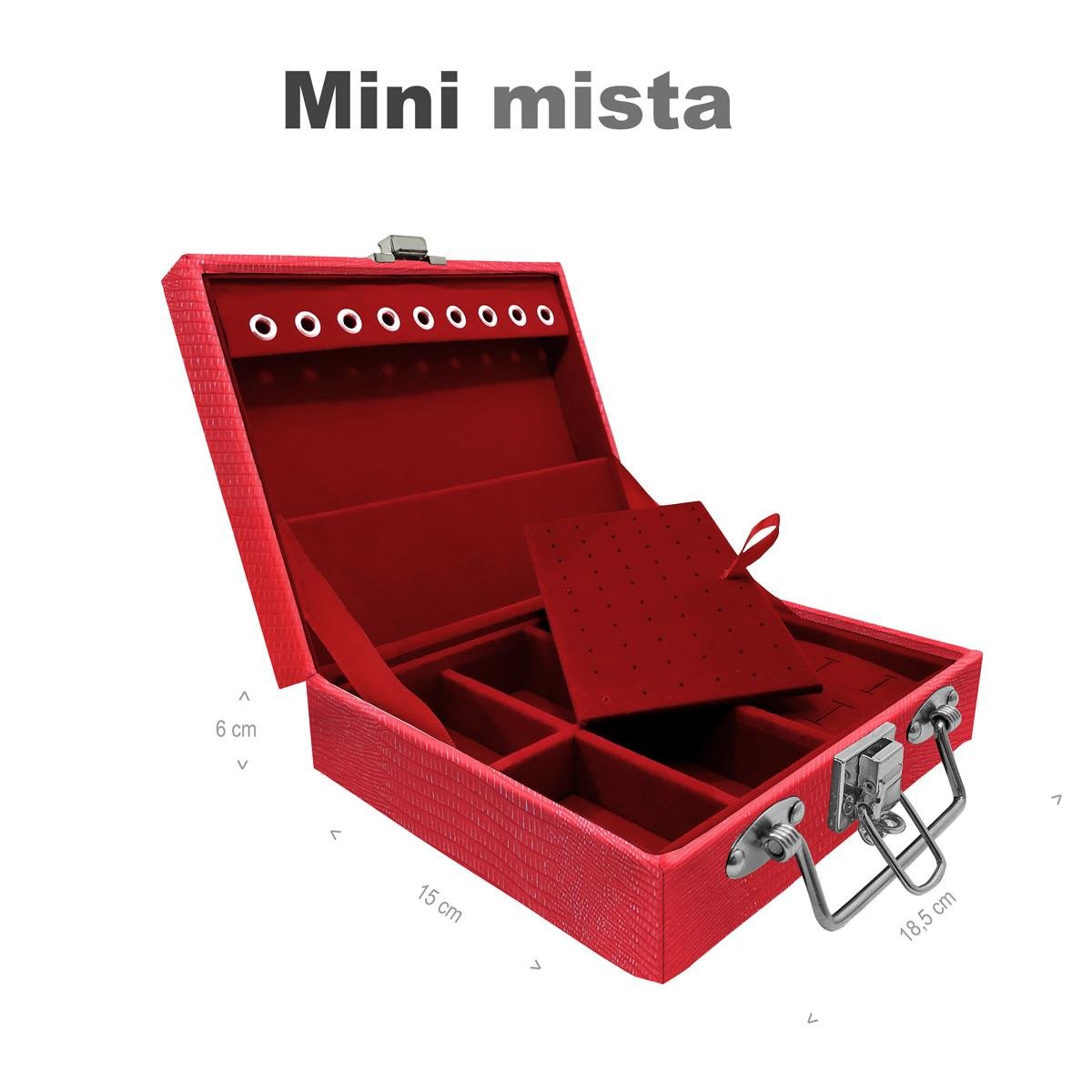 Maleta Mini Mista Jacaré Vermelho