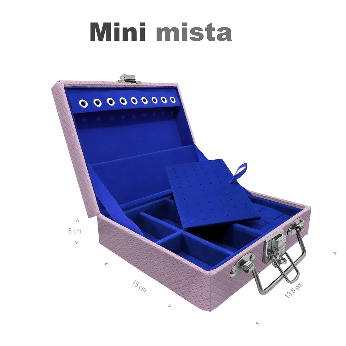 Maleta Mini Mista Ladrilhado Lilás - Sob Encomenda