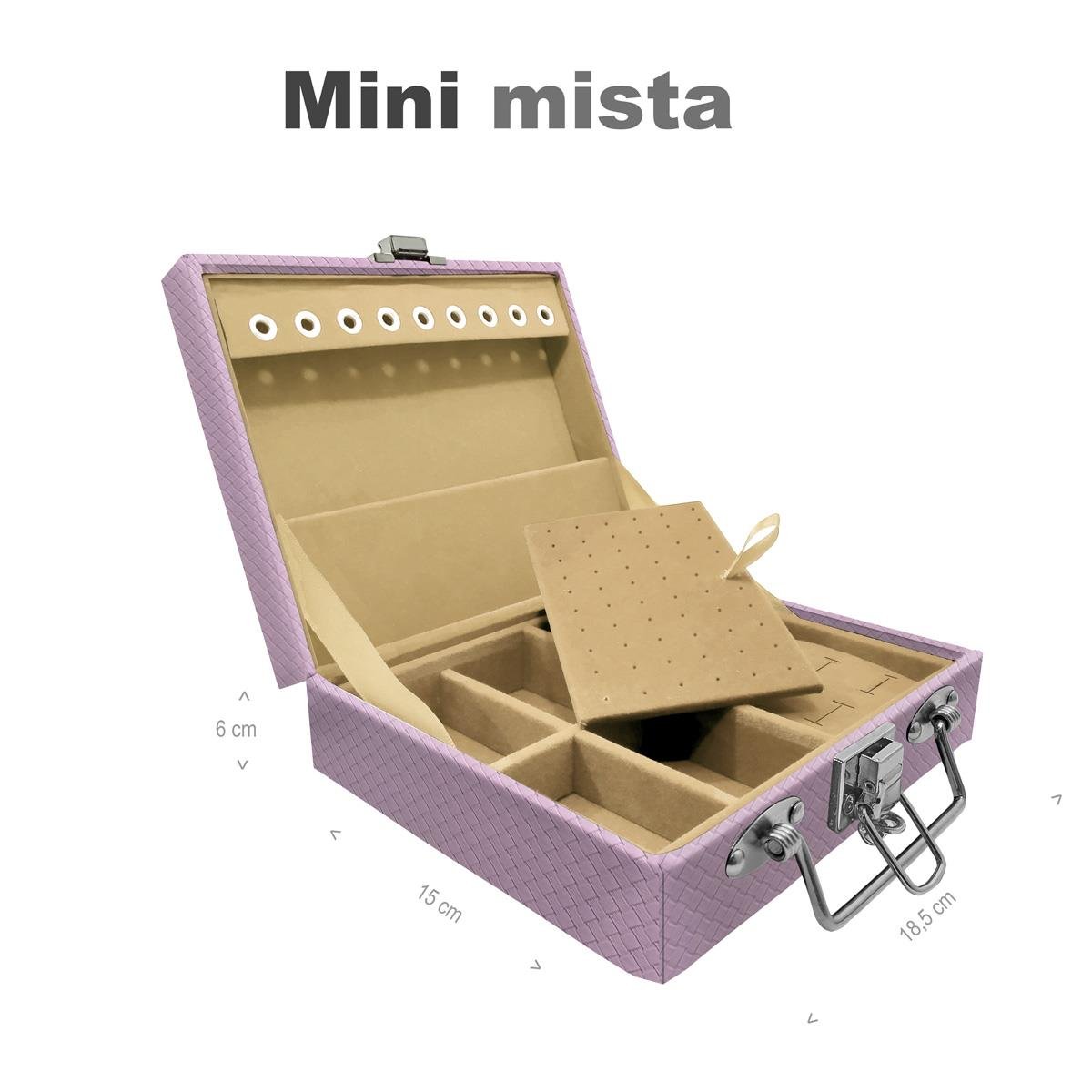 Maleta Mini Mista Ladrilhado Lilás - Sob Encomenda