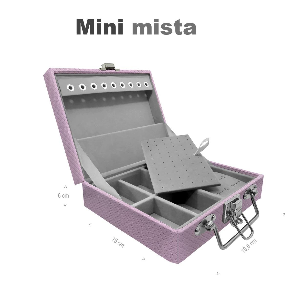 Maleta Mini Mista Ladrilhado Lilás - Sob Encomenda