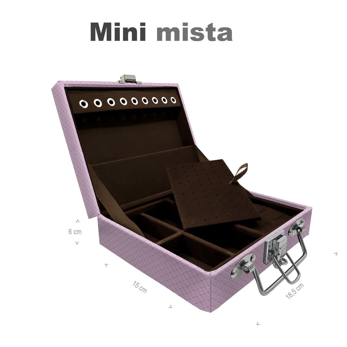 Maleta Mini Mista Ladrilhado Lilás - Sob Encomenda