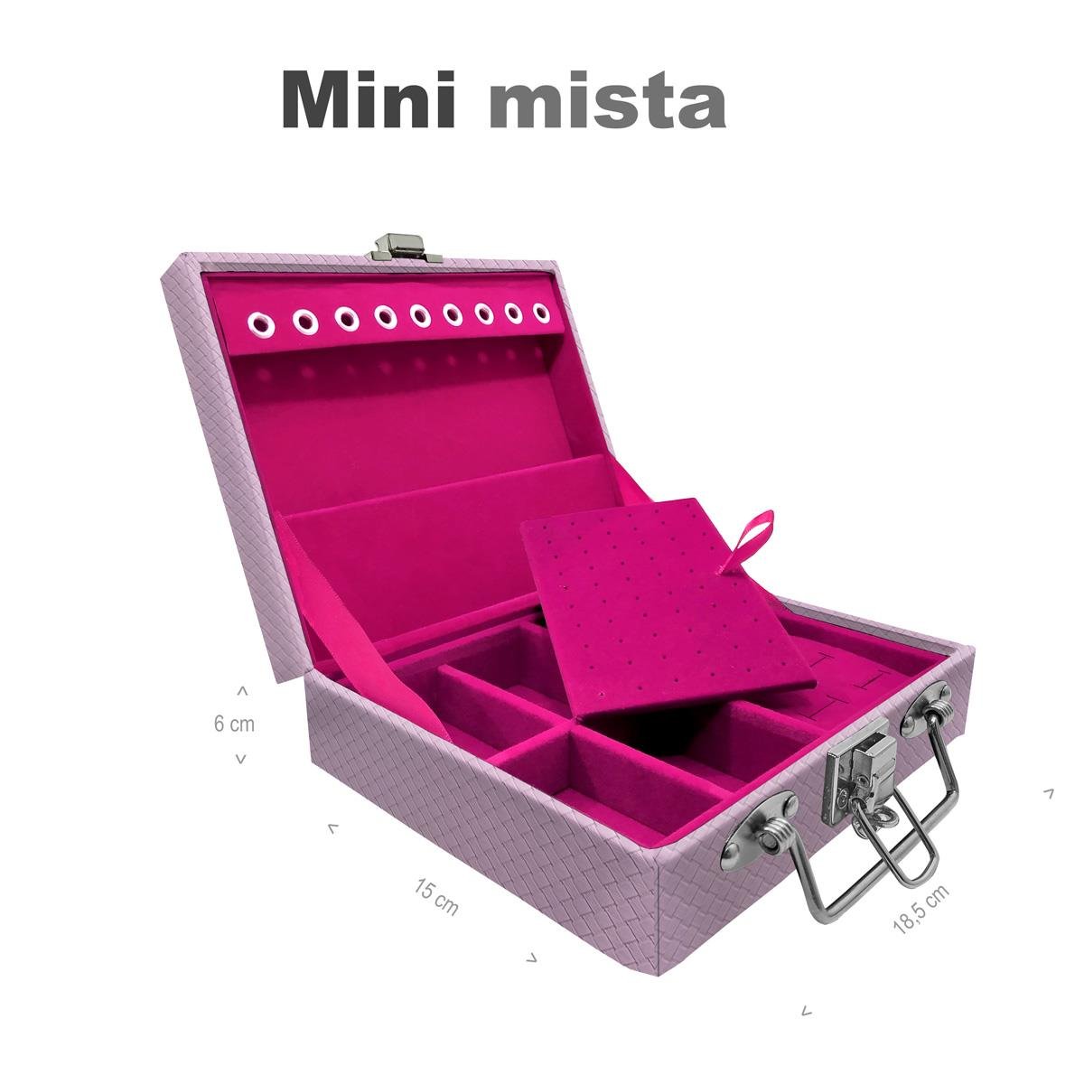 Maleta Mini Mista Ladrilhado Lilás - Sob Encomenda