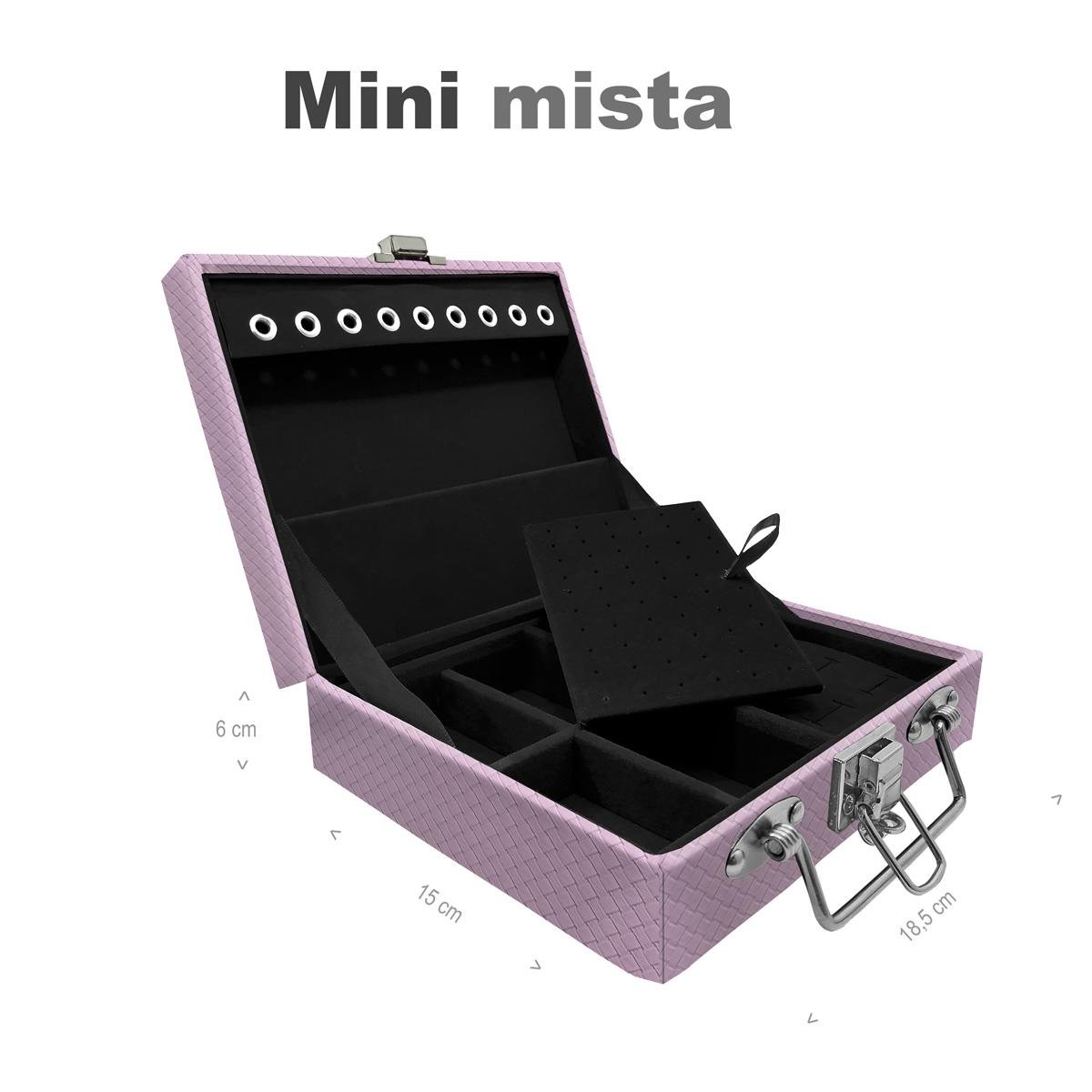 Maleta Mini Mista Ladrilhado Lilás - Sob Encomenda