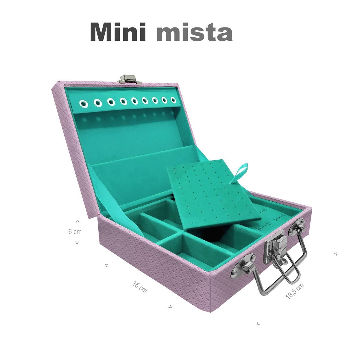 Maleta Mini Mista Ladrilhado Lilás - Sob Encomenda
