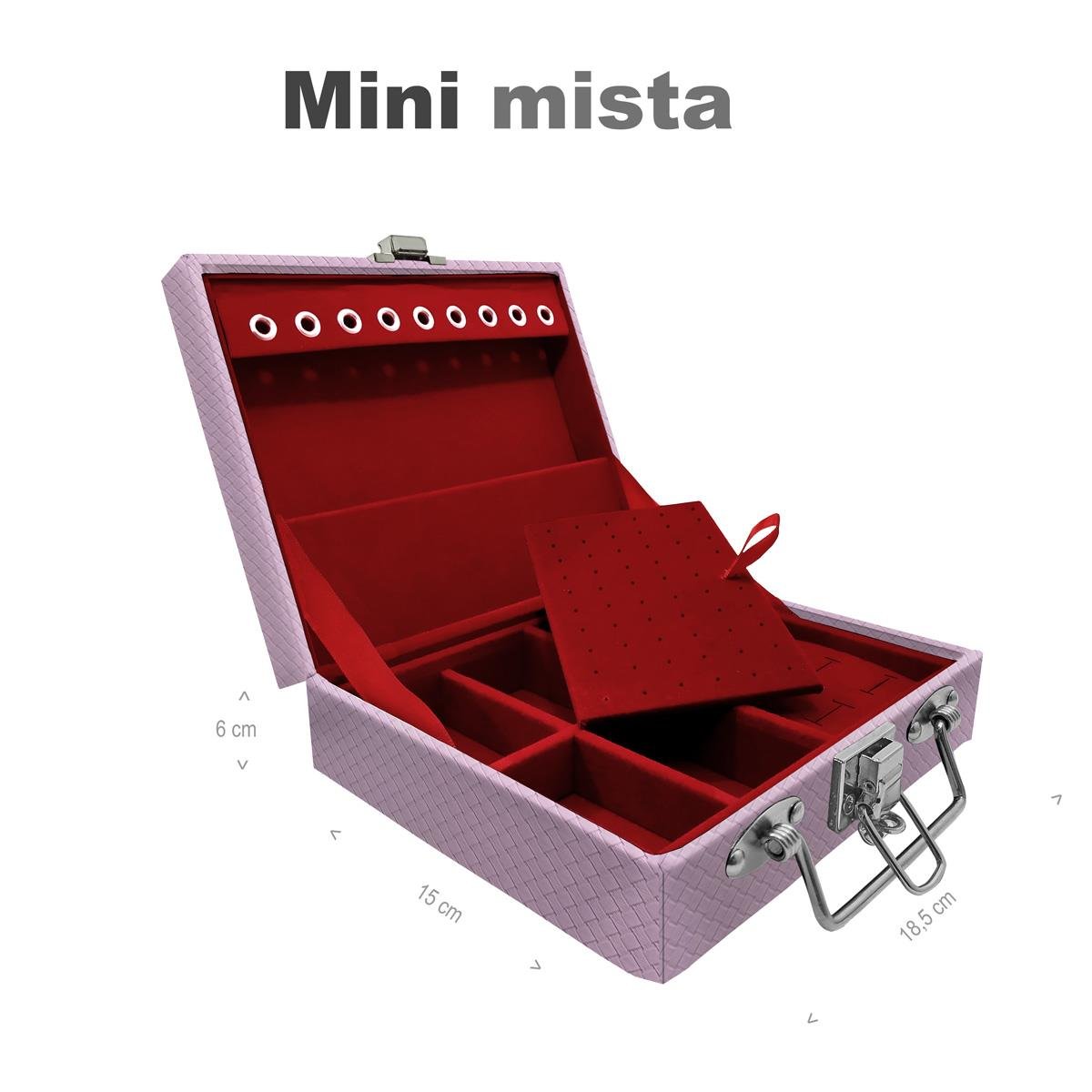 Maleta Mini Mista Ladrilhado Lilás - Sob Encomenda