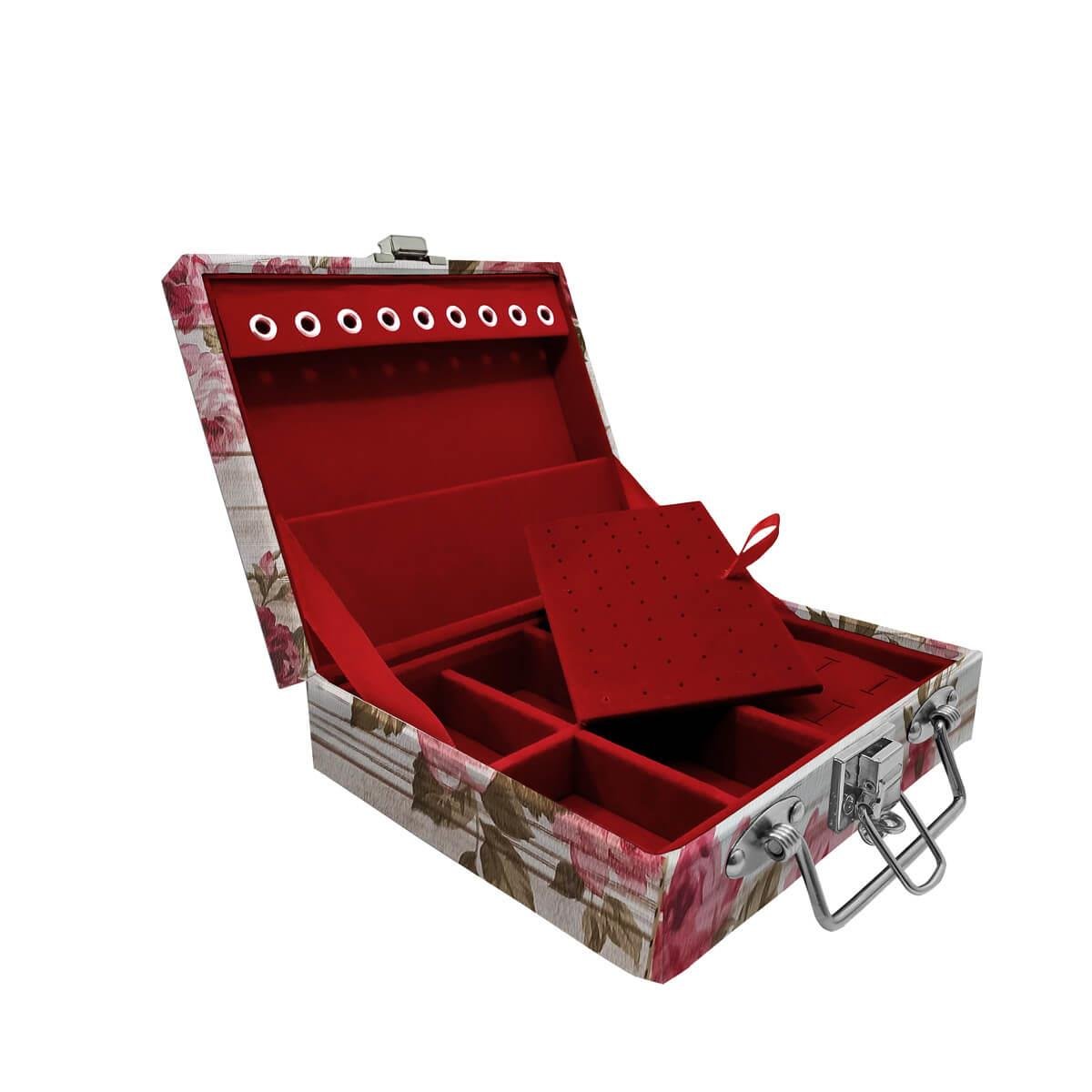 Estojo Maleta Porta Jóias Mini Mista Romantique