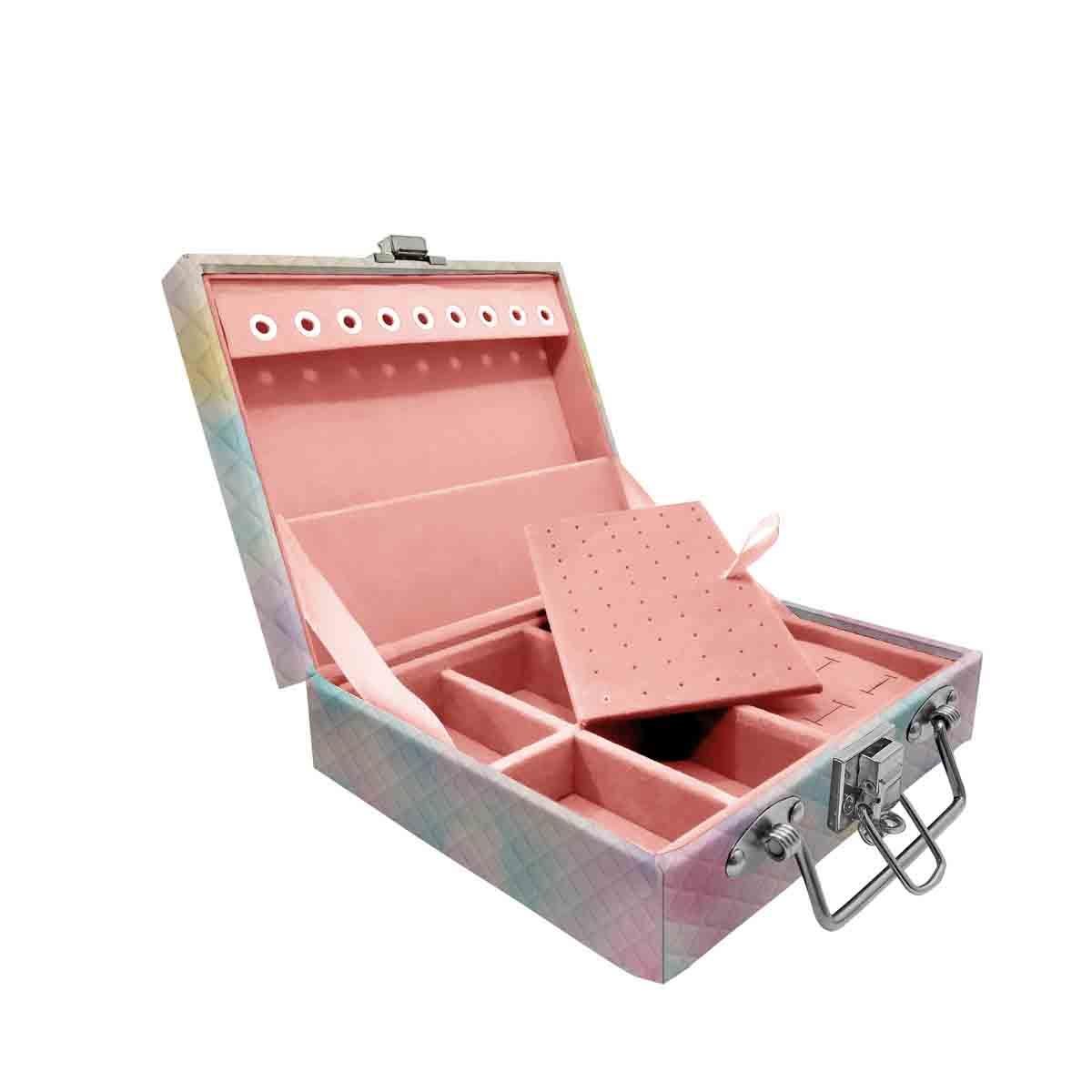 Estojo Maleta Porta Jóias Mini Mista Tie Dye