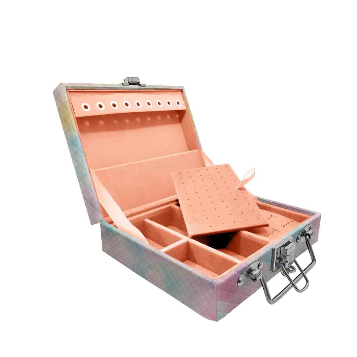 Estojo Maleta Porta Jóias Mini Mista Tie Dye
