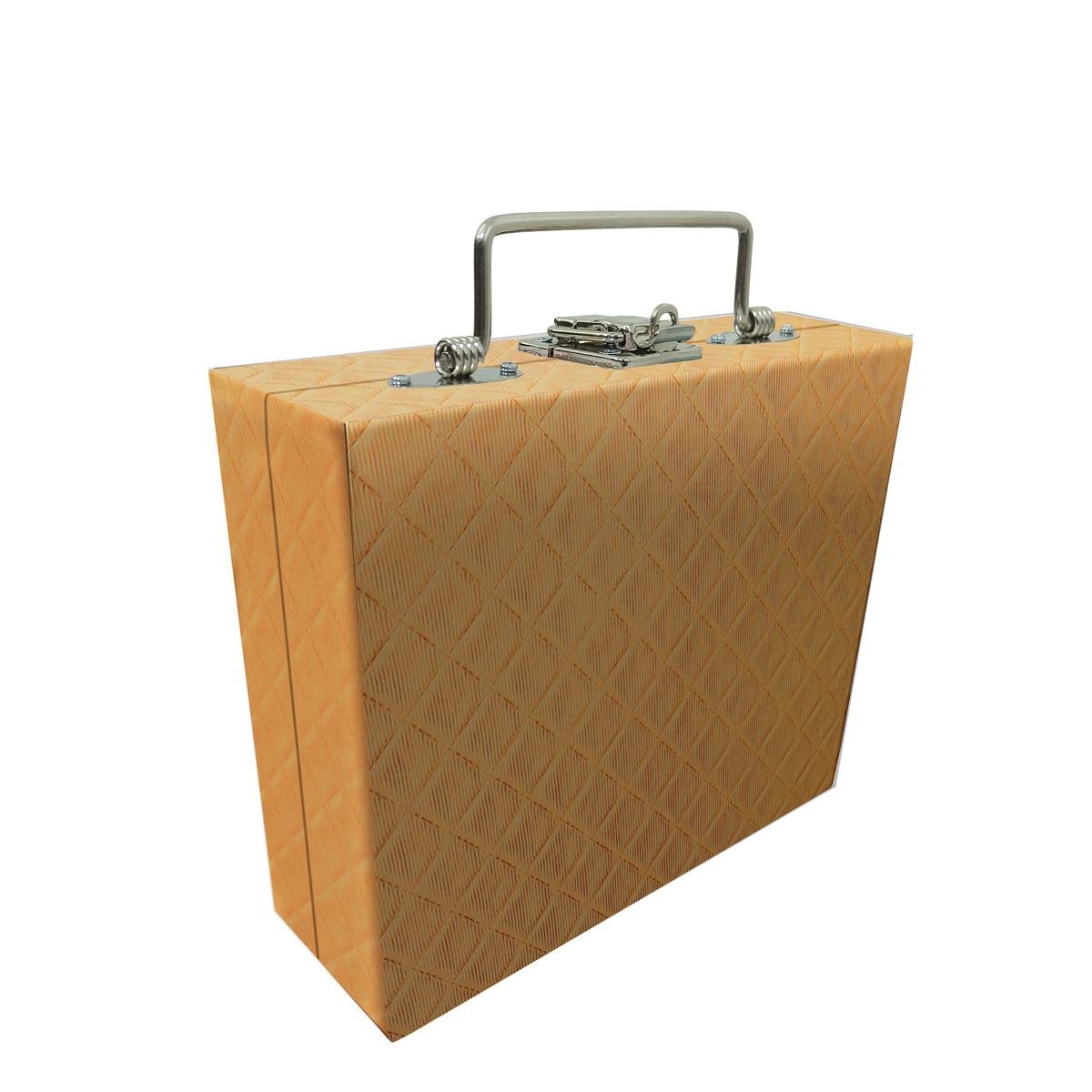 Maleta Mini Quadriculada Dijon Dourado - Sob Encomenda