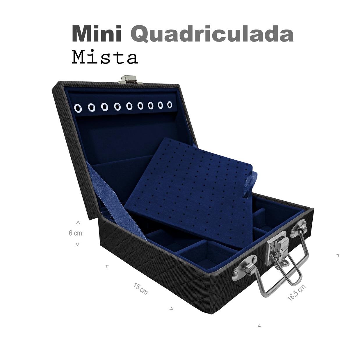 Maleta Mini Quadriculada Dijon Preto - Sob Encomenda