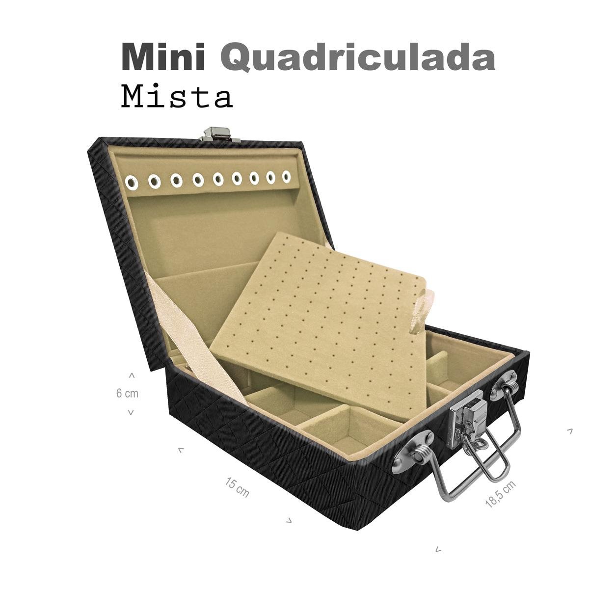 Maleta Mini Quadriculada Dijon Preto - Sob Encomenda