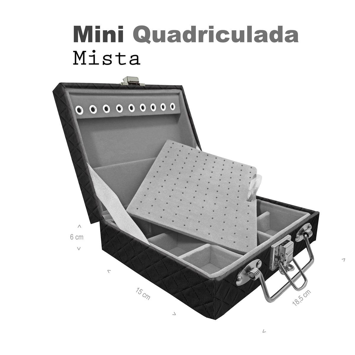 Maleta Mini Quadriculada Dijon Preto - Sob Encomenda