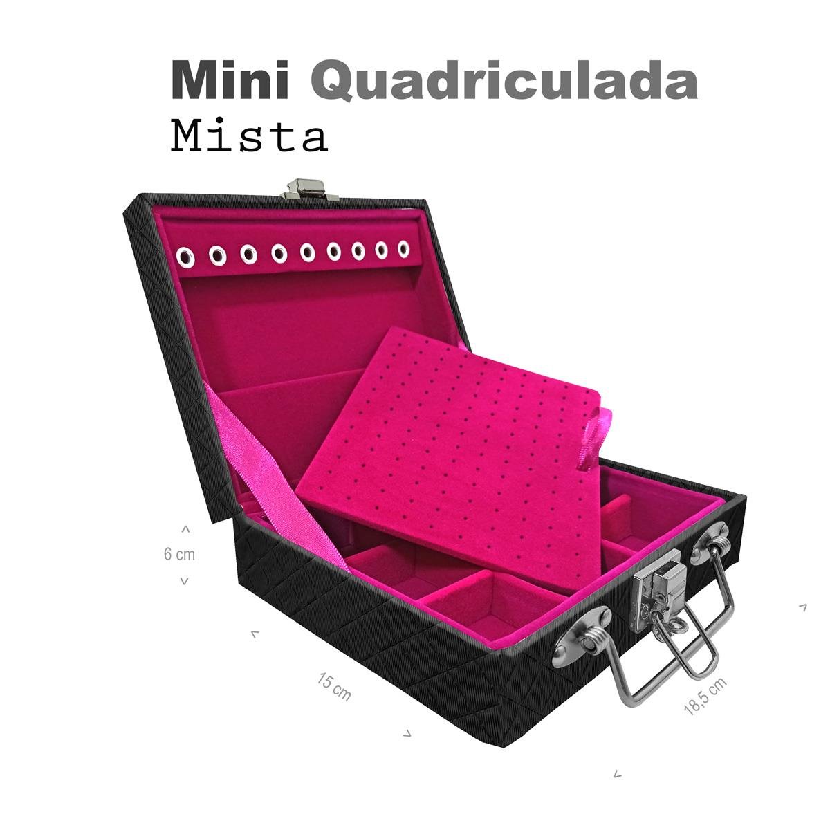 Maleta Mini Quadriculada Dijon Preto - Sob Encomenda