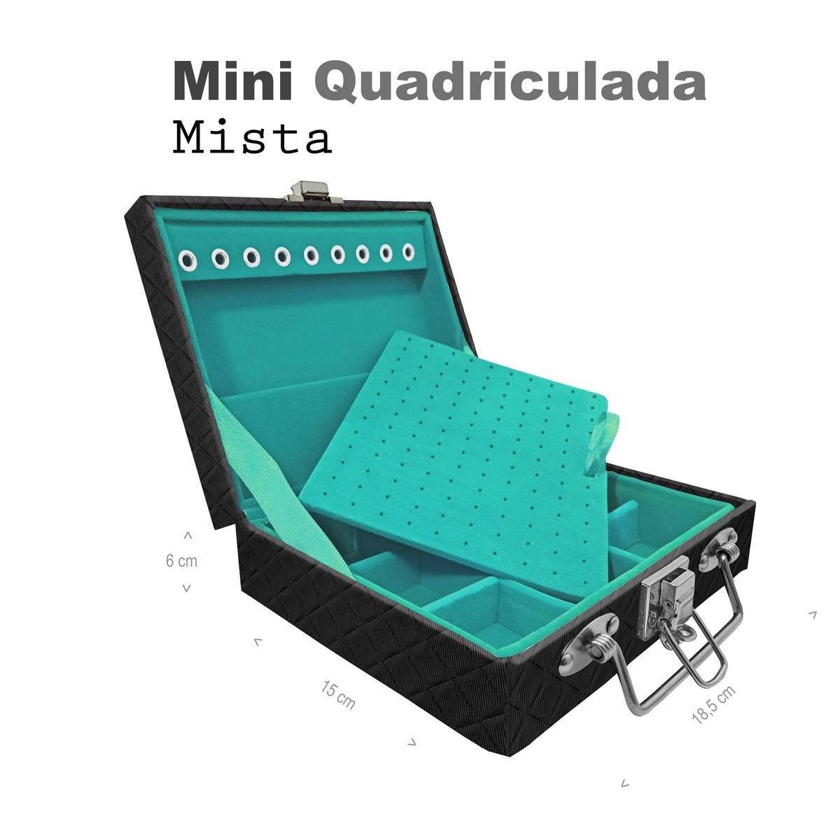 Maleta Mini Quadriculada Dijon Preto - Sob Encomenda
