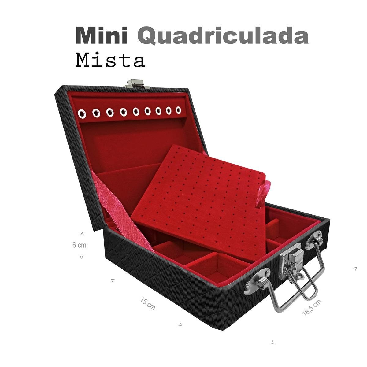 Maleta Mini Quadriculada Dijon Preto - Sob Encomenda