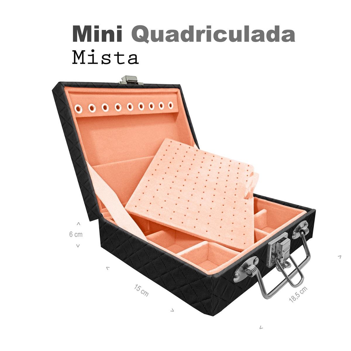 Maleta Mini Quadriculada Dijon Preto - Sob Encomenda