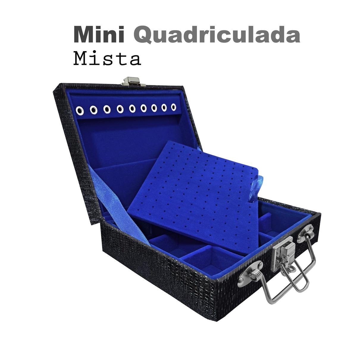 Maleta Mini Quadriculada Jacaré - Sob Encomenda