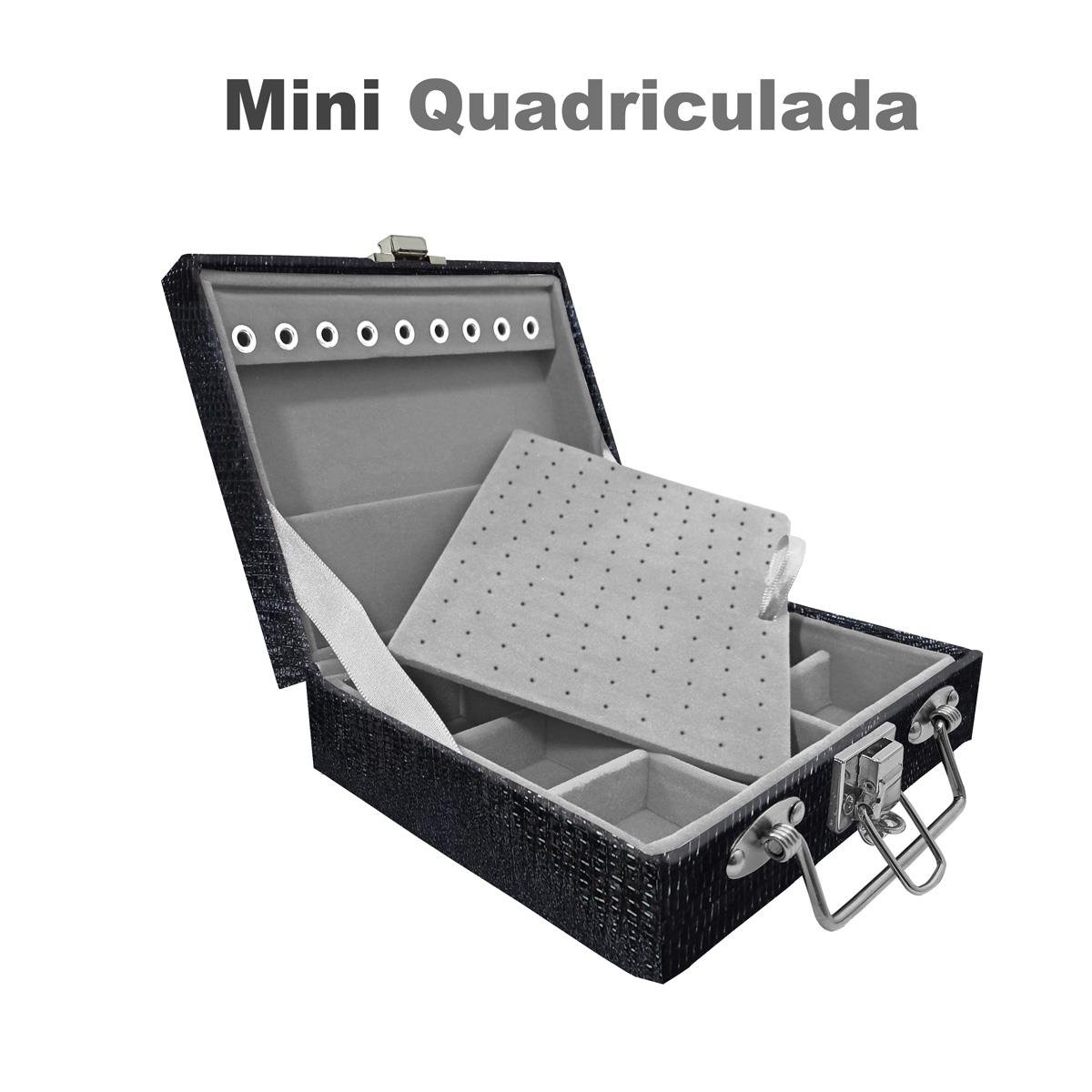 Maleta Mini Quadriculada Jacaré - Sob Encomenda