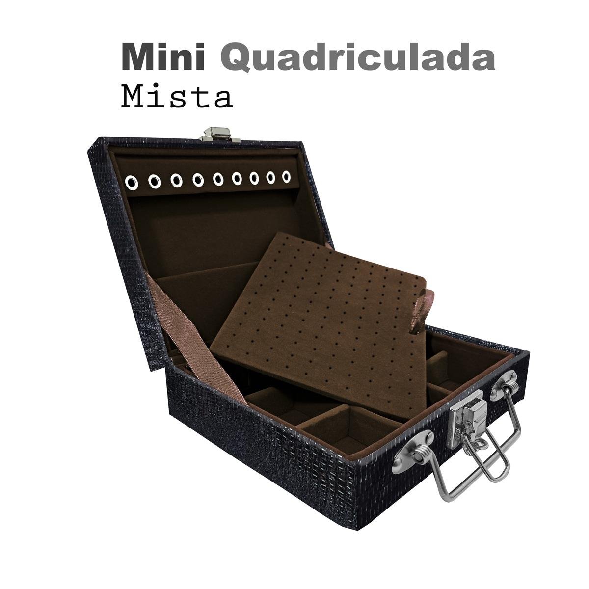 Maleta Mini Quadriculada Jacaré - Sob Encomenda