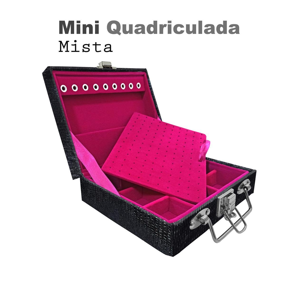 Maleta Mini Quadriculada Jacaré - Sob Encomenda