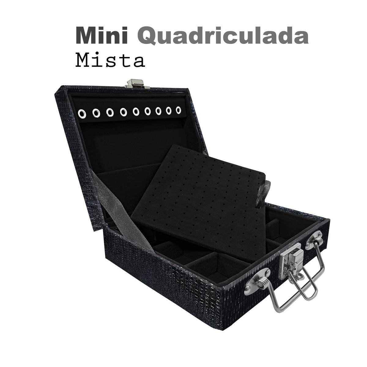 Maleta Mini Quadriculada Jacaré - Sob Encomenda