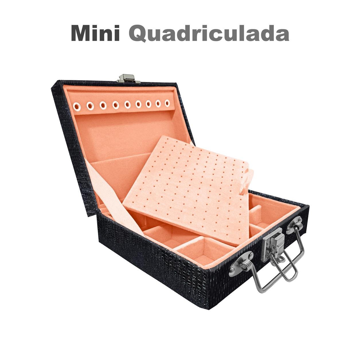 Maleta Mini Quadriculada Jacaré - Sob Encomenda