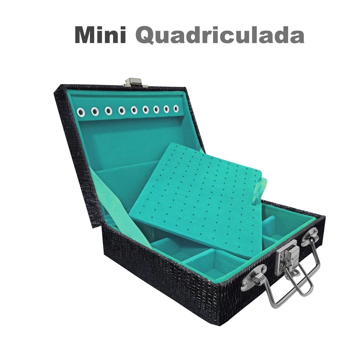 Maleta Mini Quadriculada Jacaré - Sob Encomenda