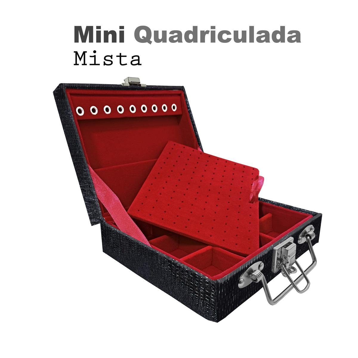 Maleta Mini Quadriculada Jacaré - Sob Encomenda
