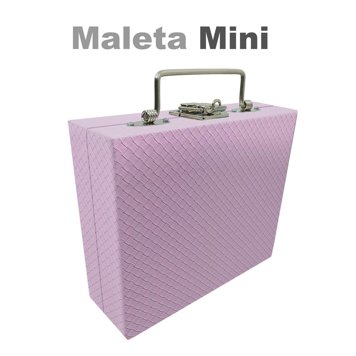 Maleta Mini Quadriculada Ladrilhado Lilás - Sob Encomenda