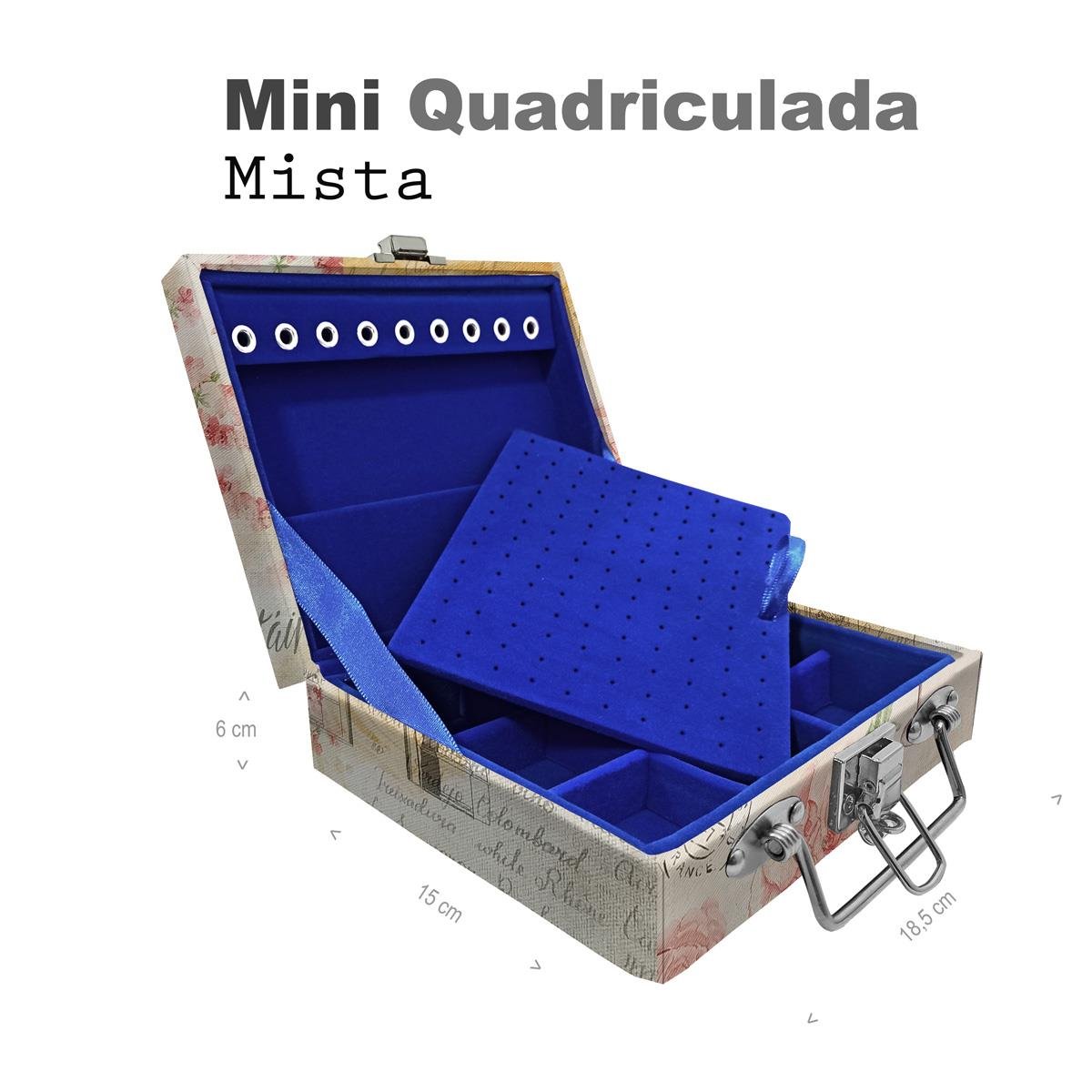 Maleta Mini Quadriculada Paris - Sob Encomenda