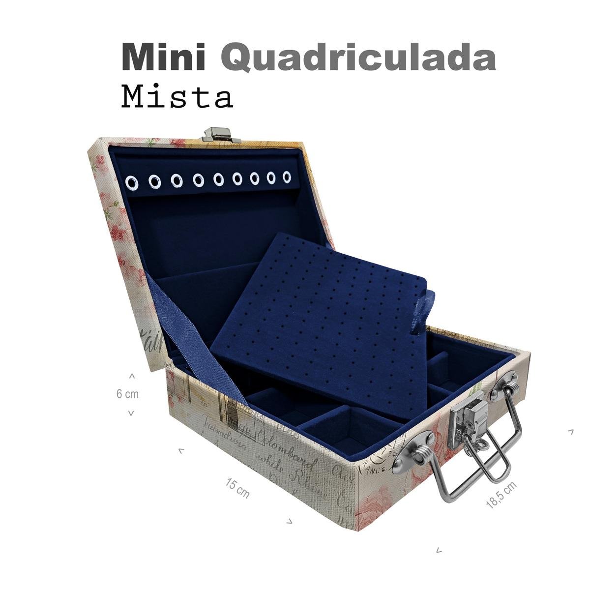 Maleta Mini Quadriculada Paris - Sob Encomenda