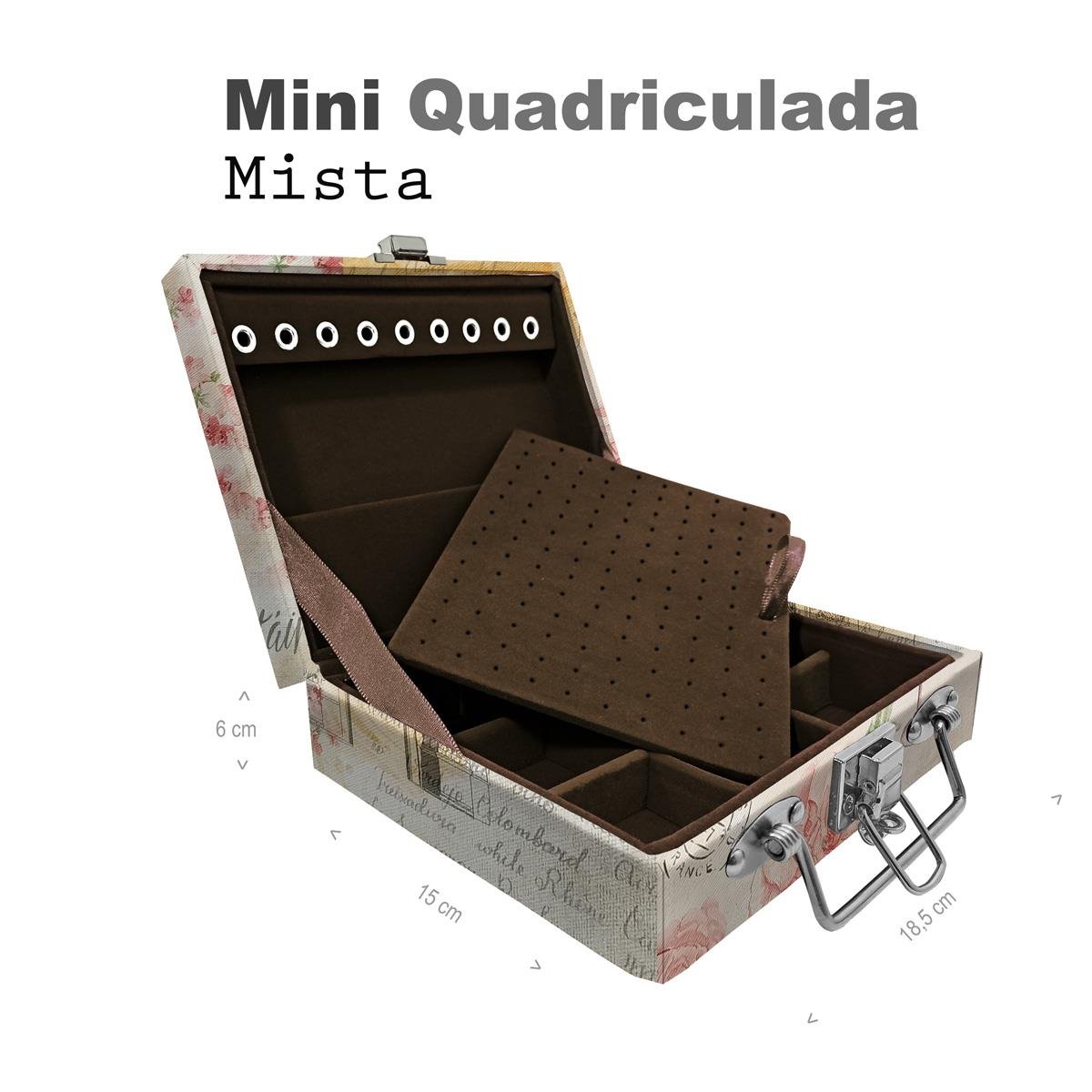 Maleta Mini Quadriculada Paris - Sob Encomenda