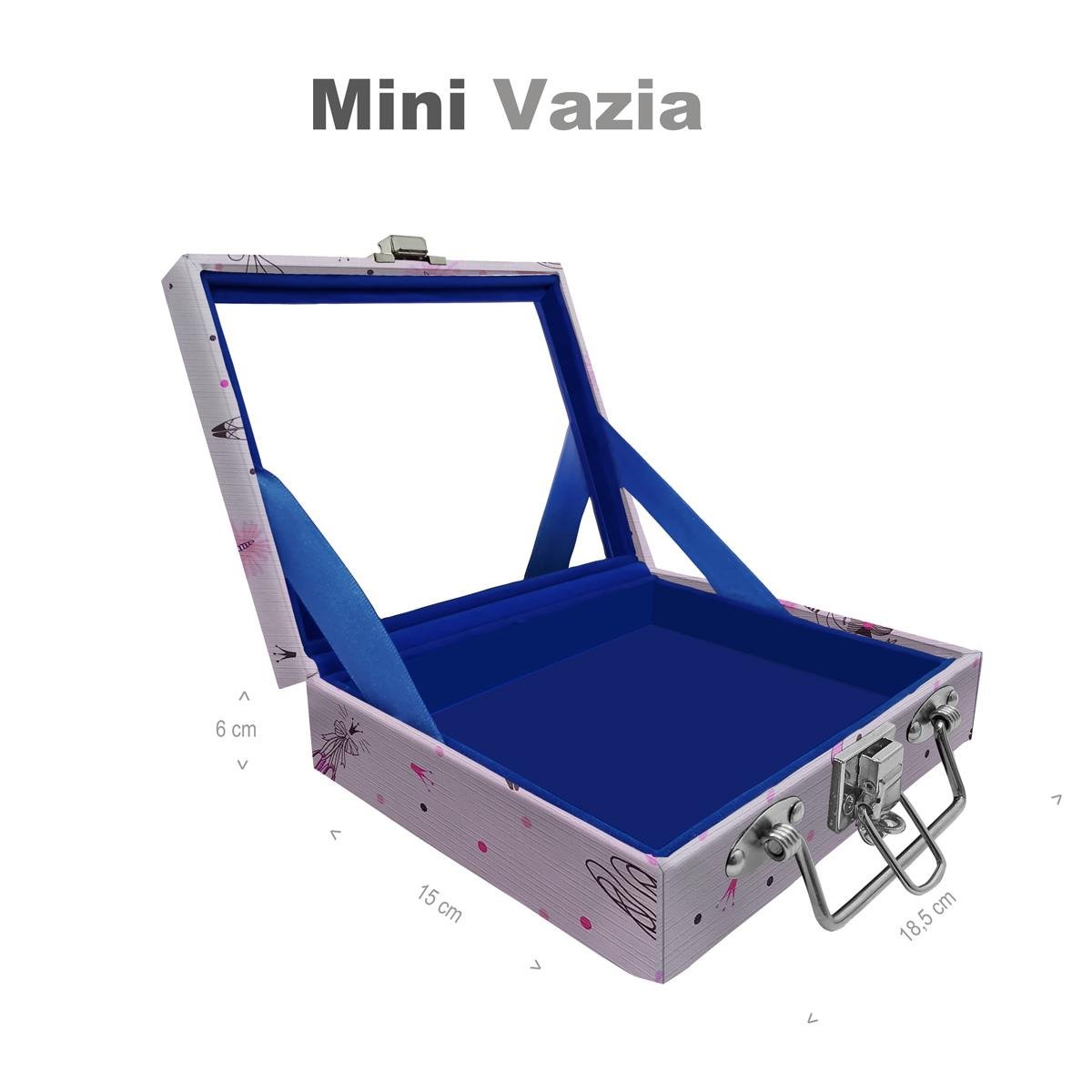 Maleta Mini Vazia Bailarina Com Espelho - Sob Encomenda