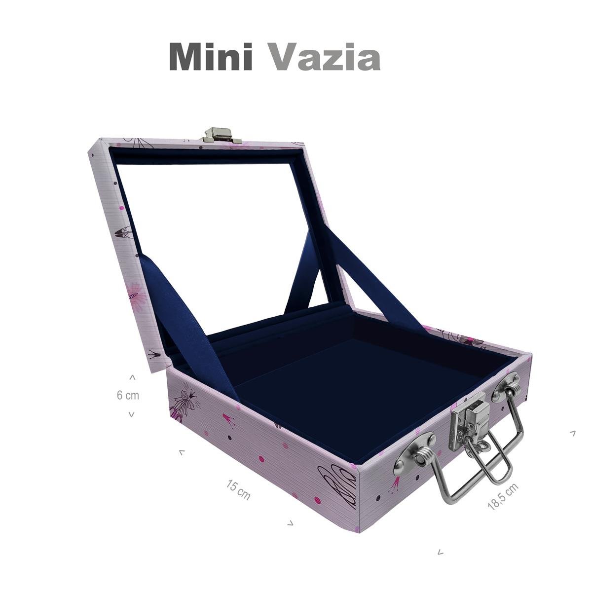 Maleta Mini Vazia Bailarina Com Espelho - Sob Encomenda
