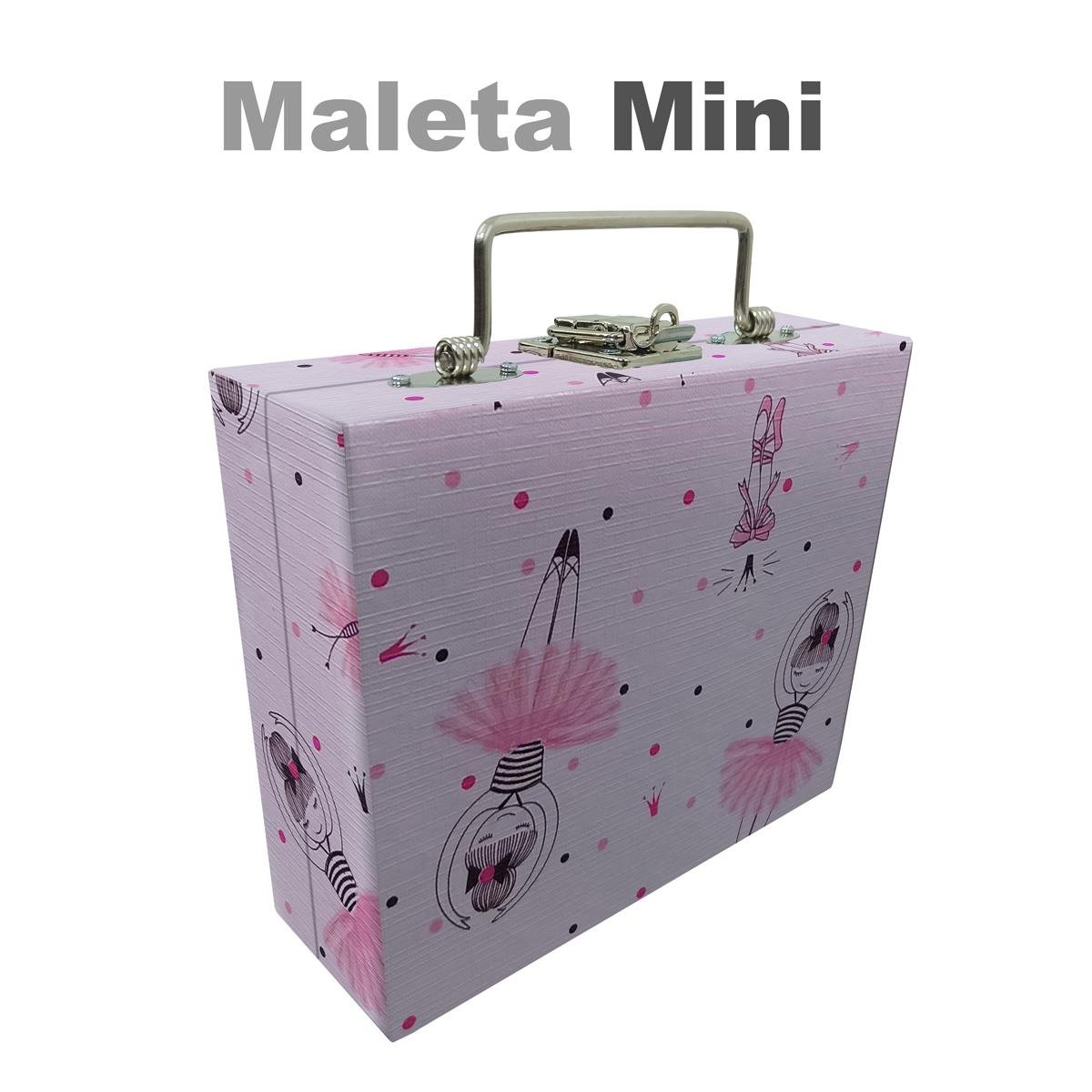 Maleta Mini Vazia Bailarina Com Espelho - Sob Encomenda