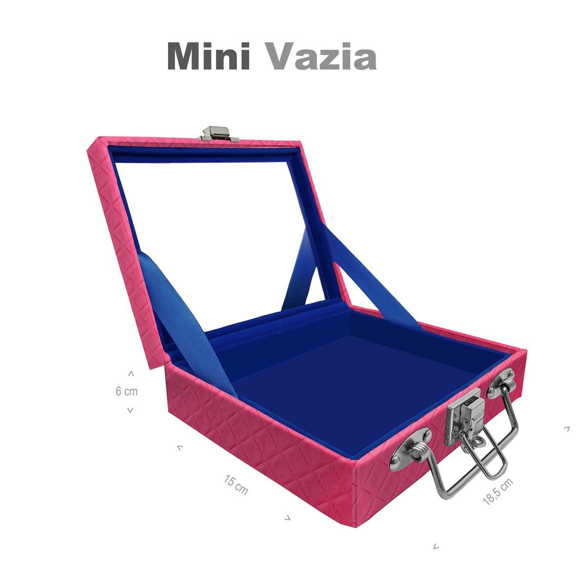 Maleta Mini Vazia Dijon Pink Com Espelho - Sob Encomenda
