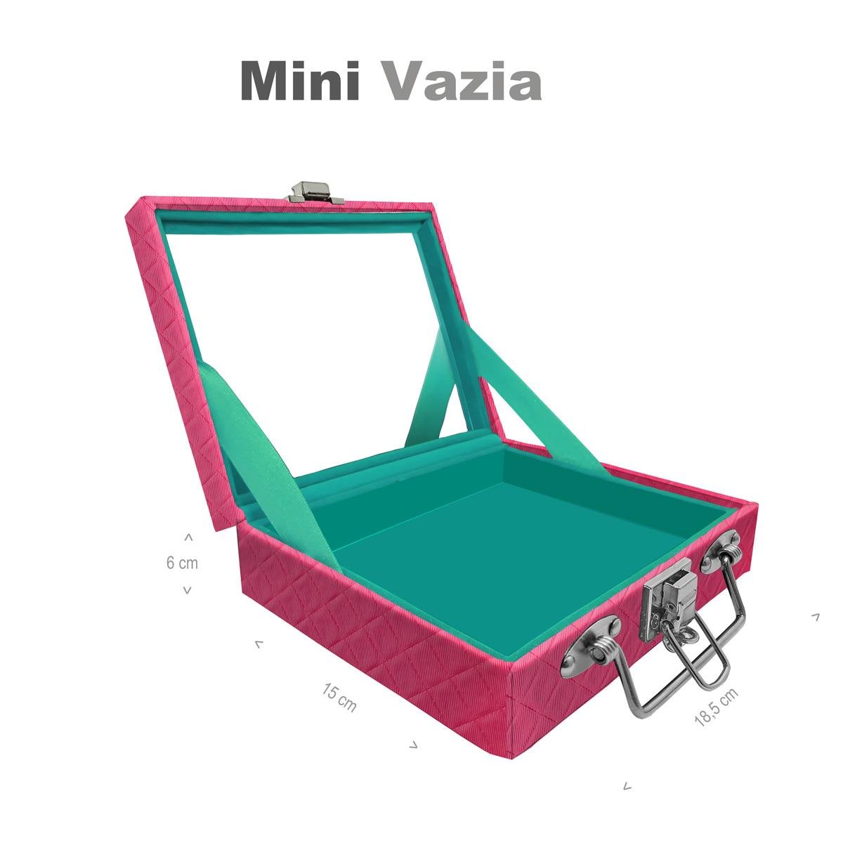 Maleta Mini Vazia Dijon Pink Com Espelho - Sob Encomenda