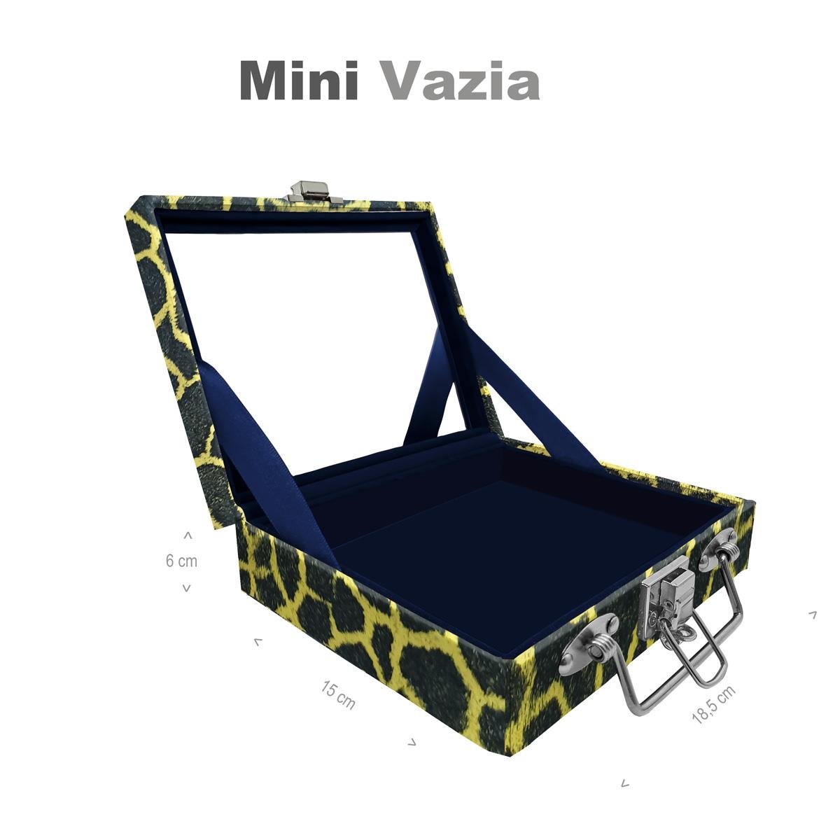 Maleta Mini Vazia Girafa Amarela Com Espelho - Sob Encomenda