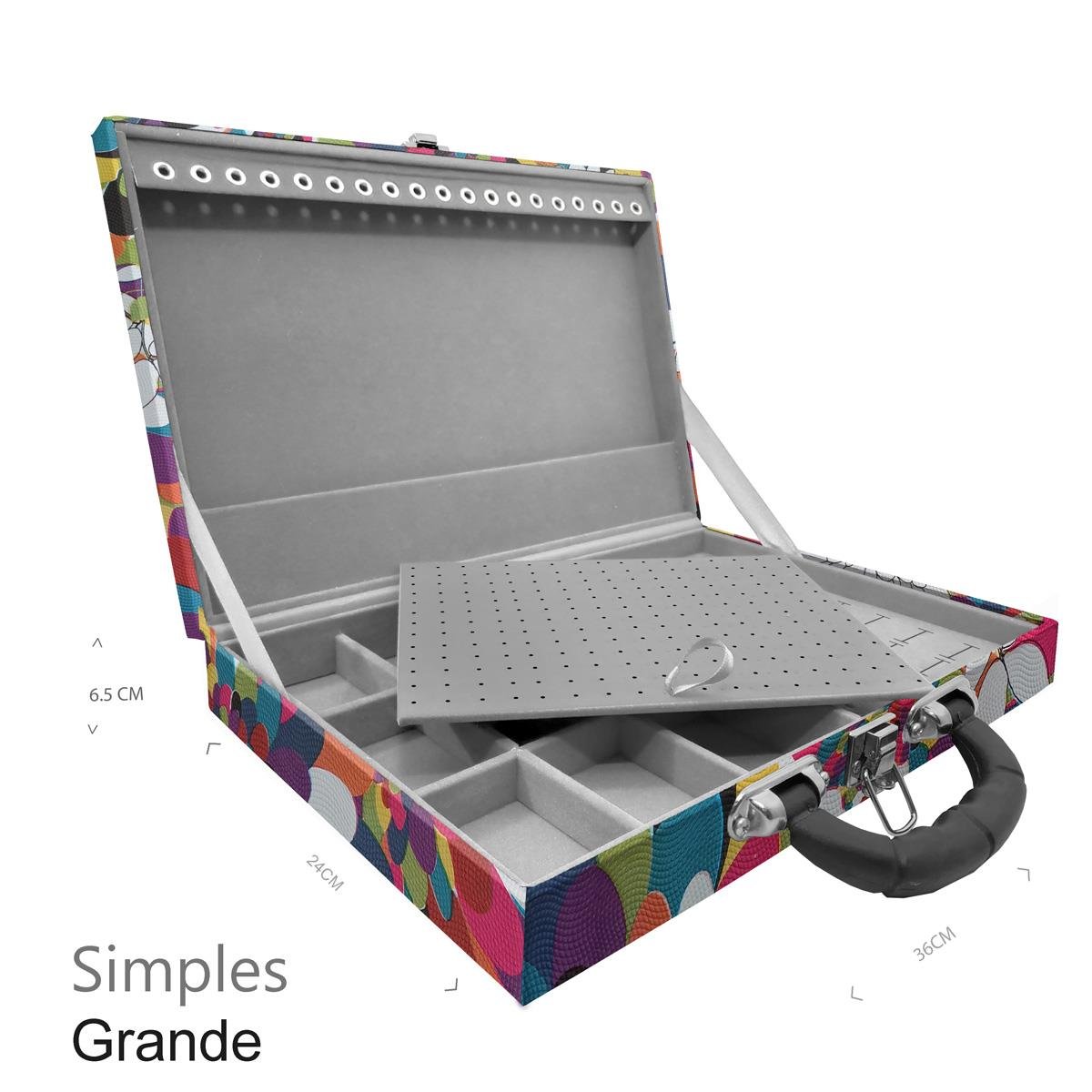 Maleta Simples Grande Mosaico Girassol Com Alça Preta - Sob Encomenda