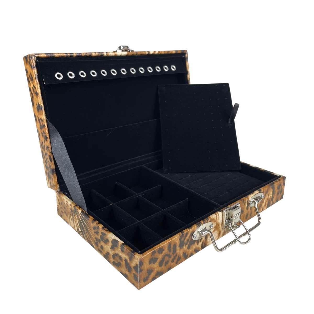 Maleta Porta-Joias Simples Média Cara da Onça