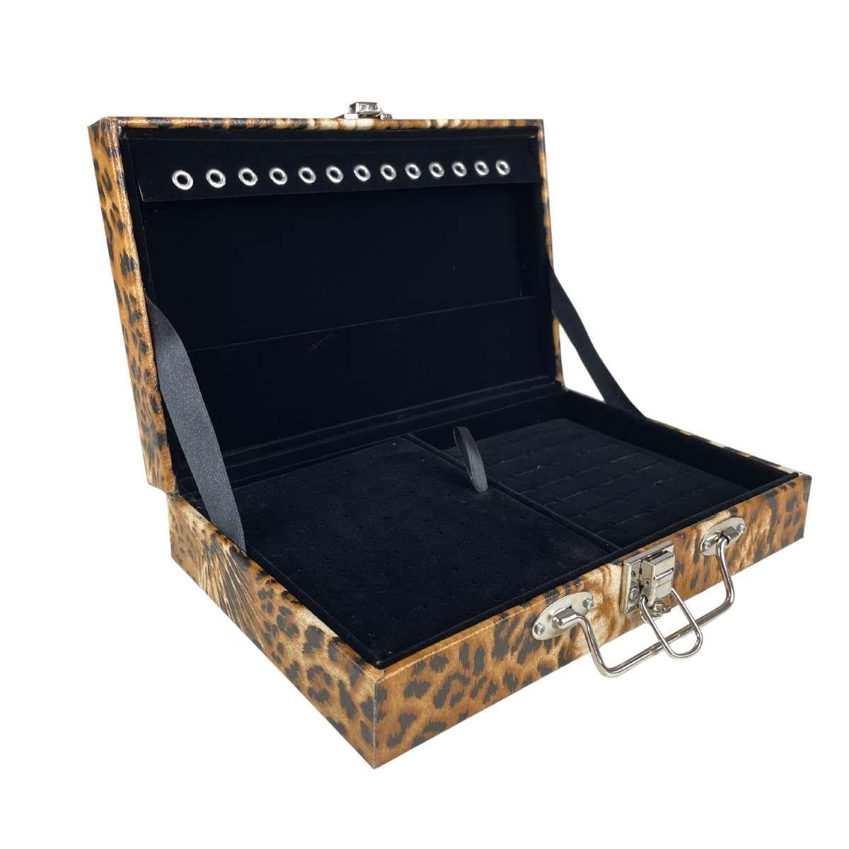 Maleta Porta-Joias Simples Média Cara da Onça