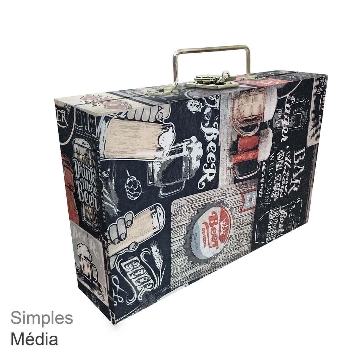 Maleta Simples Média Cerveja Com Imã - Sob Encomenda