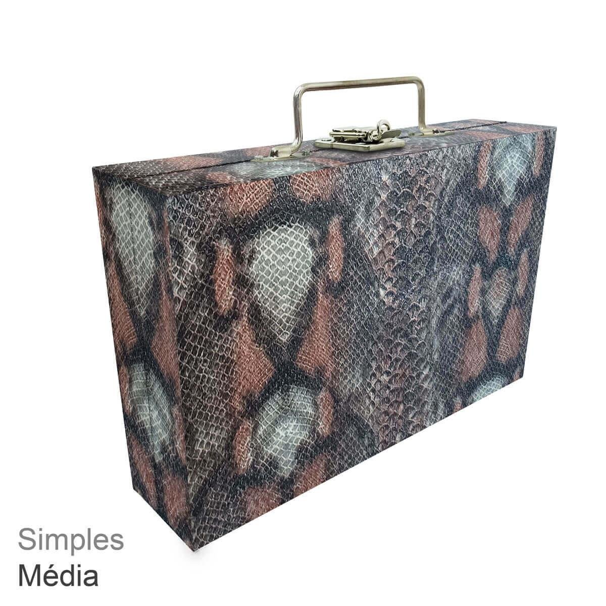 Maleta Simples Média Cobra - Sob Encomenda