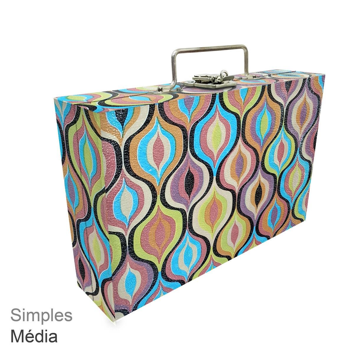 Maleta Simples Média Colors Com Imã - Sob Encomenda