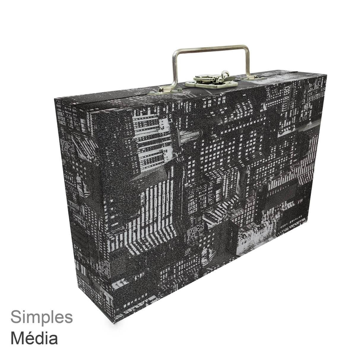 Maleta Simples Média Dark City - Sob Encomenda