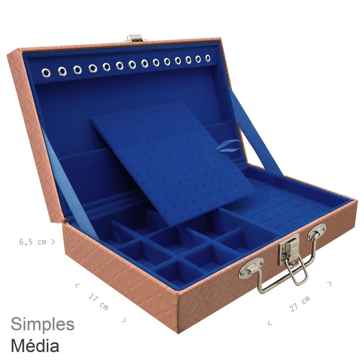 Maleta Simples Média Dijon Cobre Metalizado - Sob Encomenda