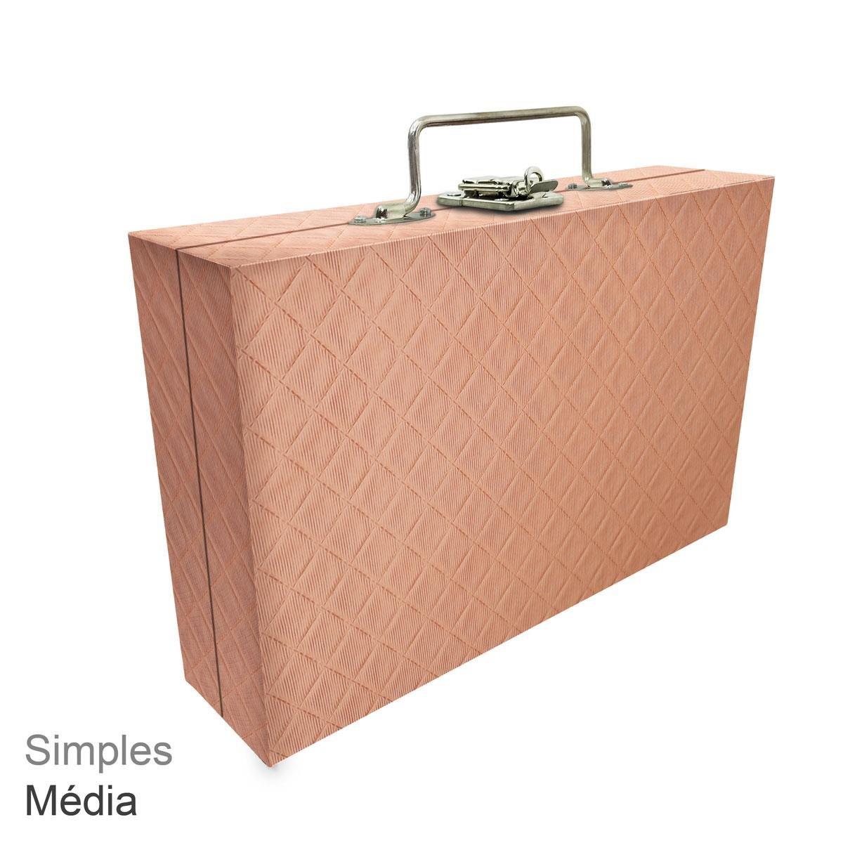 Maleta Simples Média Dijon Cobre Metalizado - Sob Encomenda